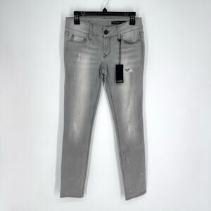 Black Orchid NEW Skinny Distressed Jeans *READ* Sz 27 SAMPLE Gray Faded